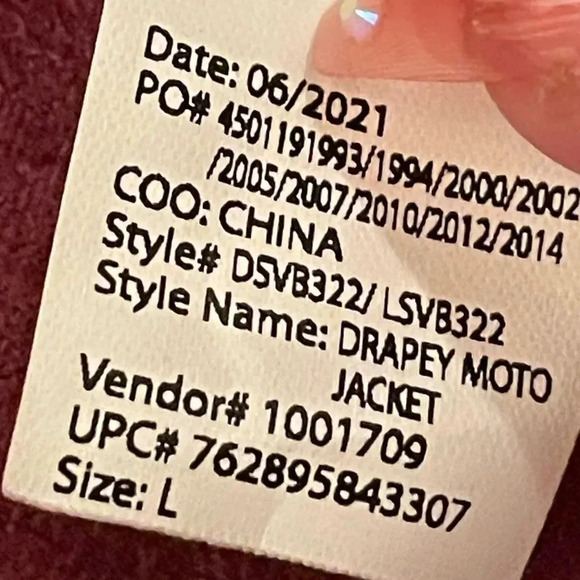 SOPHIA JEANS BY SOPHIA VERGERÀ FAUX SUEDE MOTO JACKET IN FIG SIZE LARGE - Picture 10 of 16